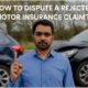 Indian man standing between two damaged cars pointing upward with text “How to Dispute a Rejected Motor Insurance Claim?