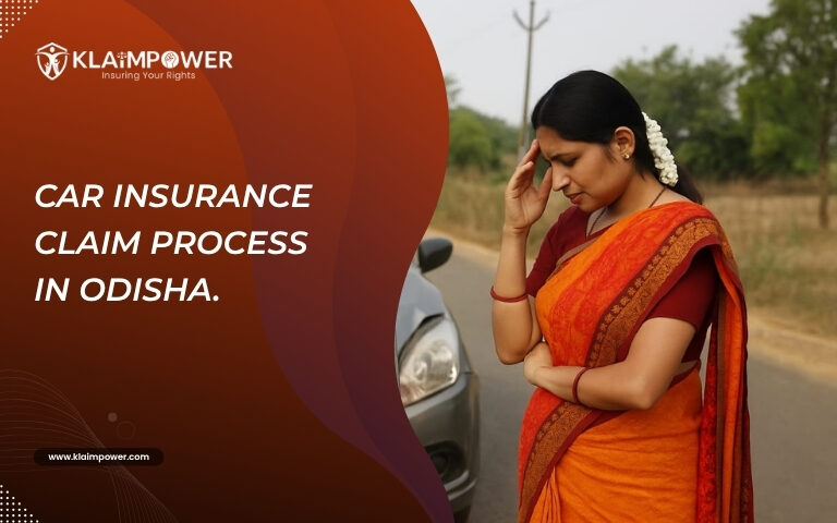 Odishas women discussing car insurance claim with advisor outside a rural office